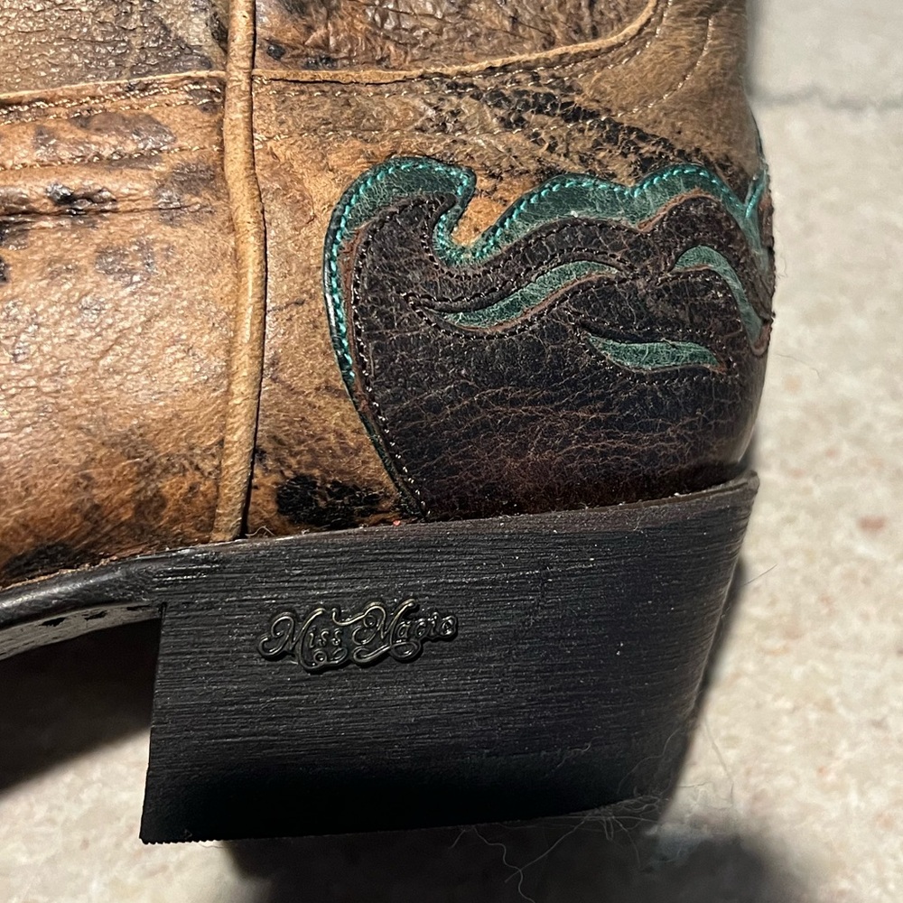 Miss Macie Leopard Cowgirl Boots - Sz. 10 - Picture 15 of 16